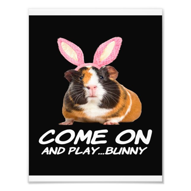 Kom på och spela bunny fototryck (Framsidan)