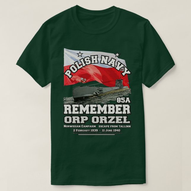 KOM RELEM ORP Orze subsea polska Navy Pride T Shirt (Design framsida)