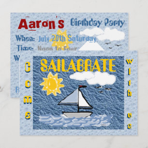 Kom Sailabrate Birthday-inbjudan Inbjudningar