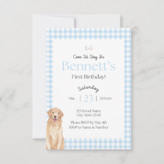 Kom Sitta Stanna Födelsedagsinbjudan Inbjudningar