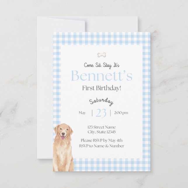 Kom Sitta Stanna Födelsedagsinbjudan Inbjudningar (Framsida)