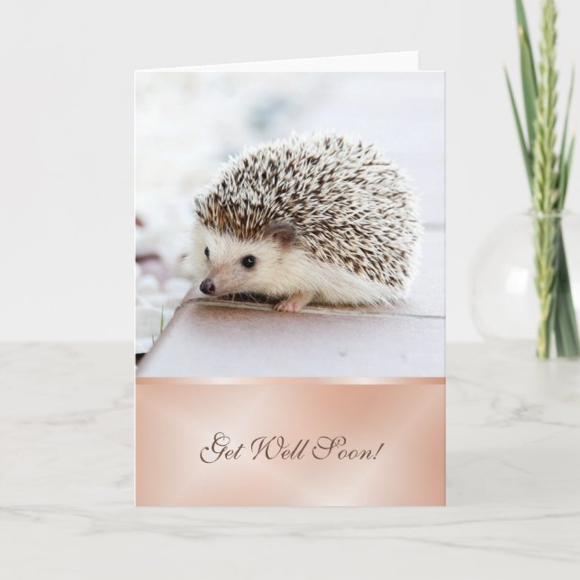 Kom snart | Cute Hedgehog Card Kort (Framsida)