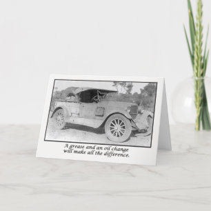 Kom snart, kräftbilen väntar på service. kort