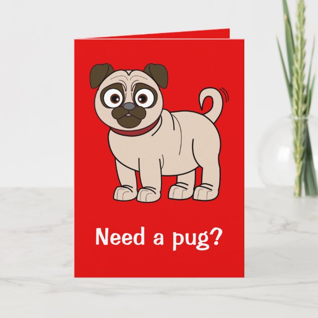 Kom snart med Pug Kort (Framsida)