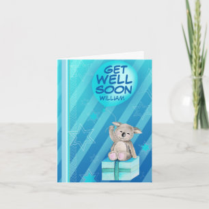 Kom snart och se pojken Koala Card Blue Kort