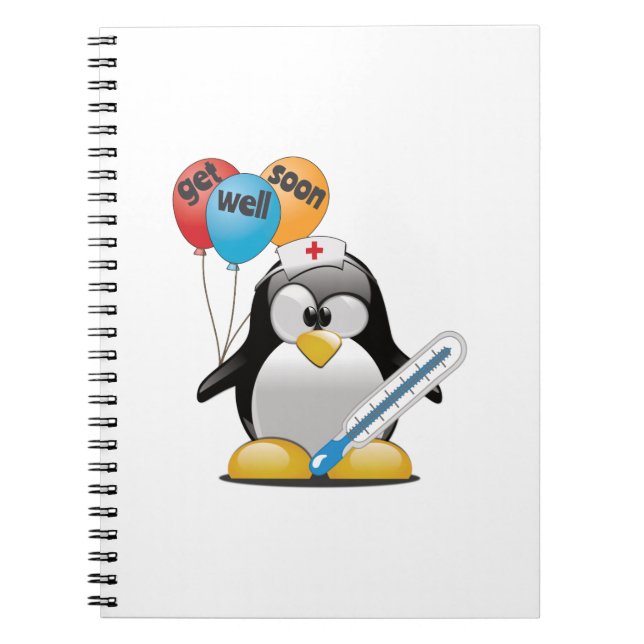 Kom snart. Penguin Nurse. Anteckningsbok (Framsidan)