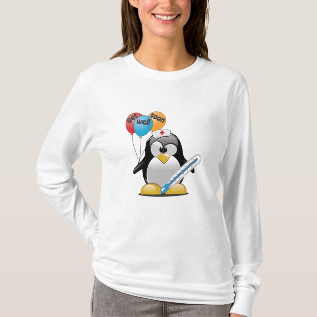 Kom snart. Penguin Nurse. T Shirt (Framsida)