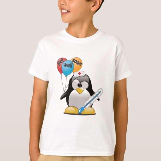 Kom snart. Penguin Nurse. T Shirt (Framsida)