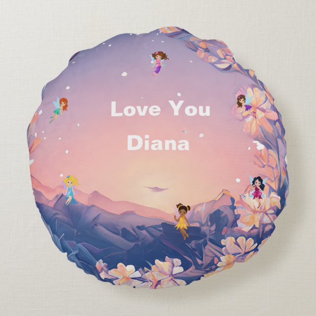 Kom Snuggle med mig Rund Kudde (Baksidan)