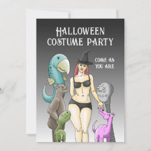 Kom som du är Halloween-inbjudan Inbjudningar