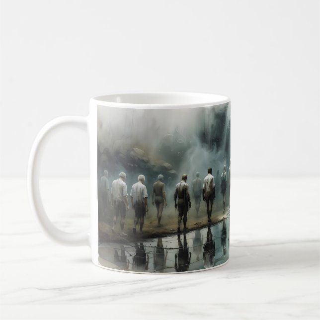 Kom som du är Mystisk Reflektion Konst Poster Kaffemugg (Vänster)