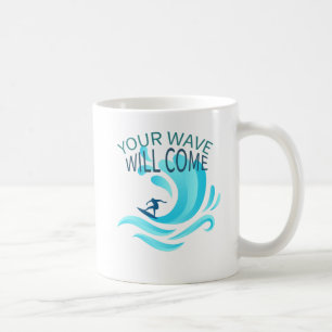 KOM Surfing Surfer Slogan säger: Kaffemugg