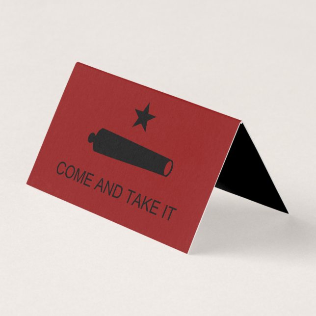 Kom & Ta Det! Texas statliga stridsflagga Kort (Baksida)