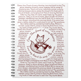 Kom Thou Fount ~ Tune my Heart Copper Fox Anteckningsbok