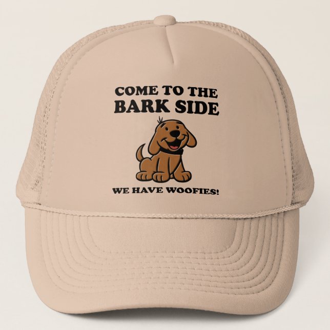 Kom Till Bark Sidan Hundälskare Bollkapsyl Funny Truckerkeps (Framsida)