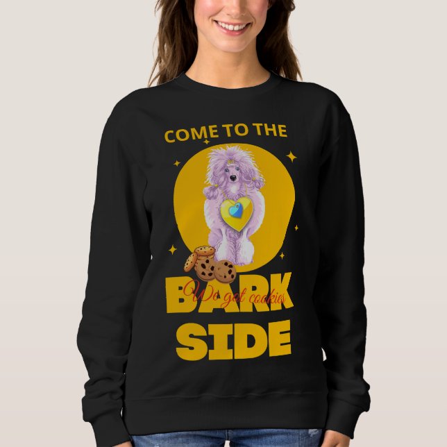 Kom till Bark Side Vi Har Cookies Pudel T Shirt (Framsida)