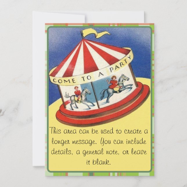 Kom till ett party inbjudningar (Framsida)