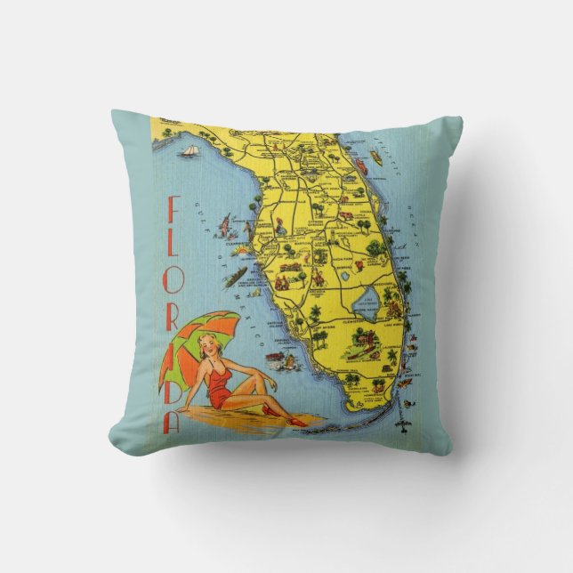Kom till Florida! Kudde (Framsida)