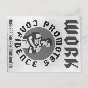 Kom till jobbet vykort