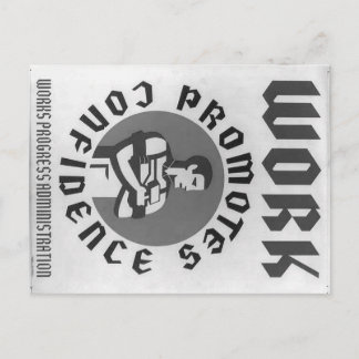 Kom till jobbet vykort