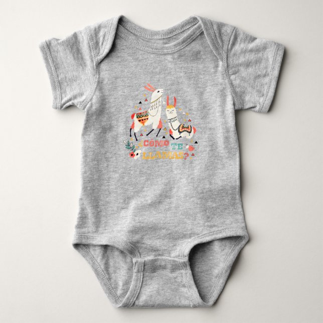 Kom till Llamas. Lustigt spanska Ord Humor. T Shirt (Framsida)