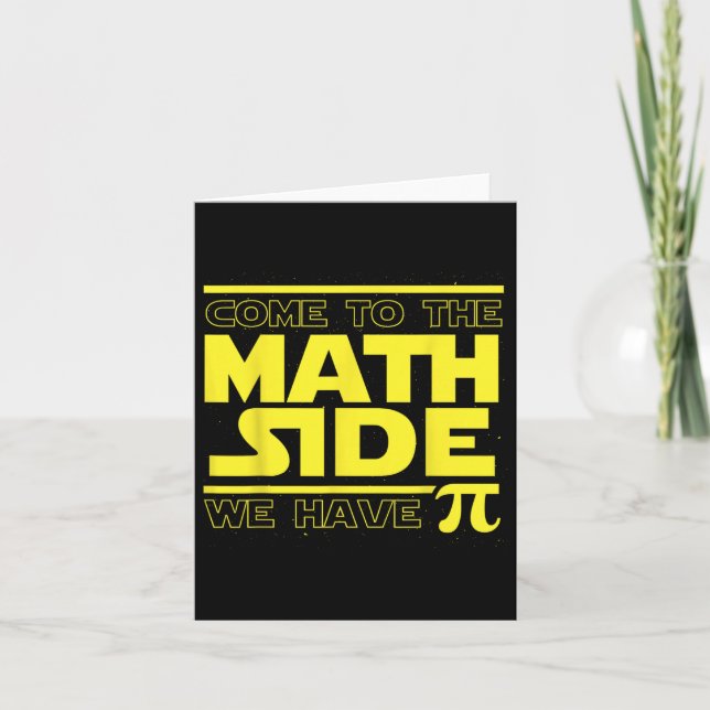 Kom till Math Side Vi har pi-nuny Pi Day Kort (Framsida)