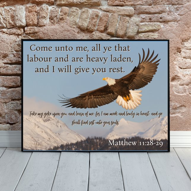 Kom till mig alla som är trötta Majestic Eagle Poster (Skapare uppladdad)