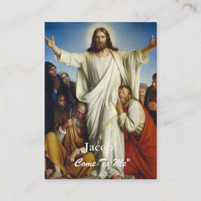 "Kom till mig" beställnings- visitkort (Framsida)