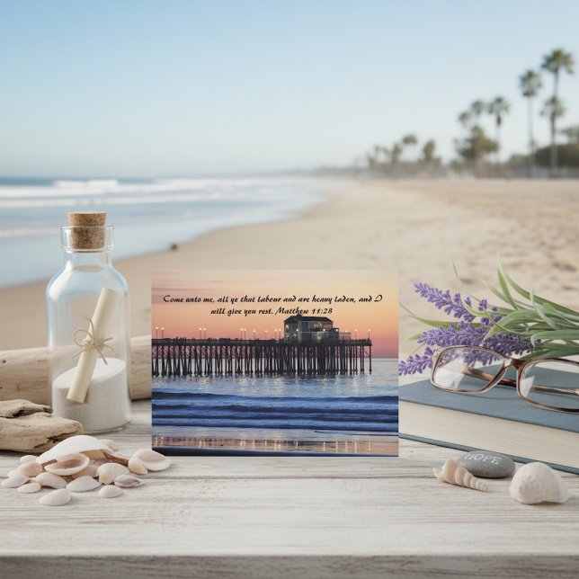 Kom till mig Bibelvers Snart återställd Vykort (Skapare uppladdad)