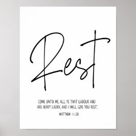 Kom till mig, Matthew 11:28, Scripture Wall Art Poster