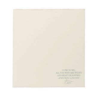 Kom till mig och jag ska Ge dig vila Anteckningsblock