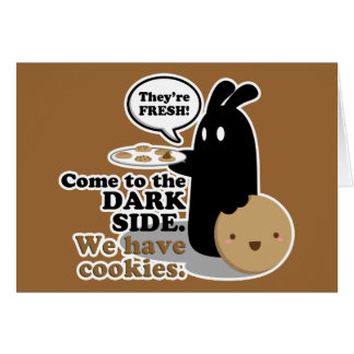 Kom till mörken Side.Card - svart Hälsningskort