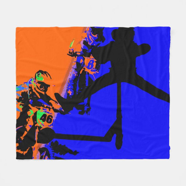 Kom till - Motox och Scooter Fleecefilt (Framsidan (Horisontell))