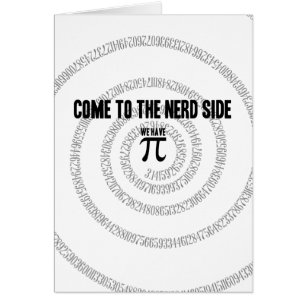 Kom till Nerd-sidan för Pi Typography Stil Hälsningskort