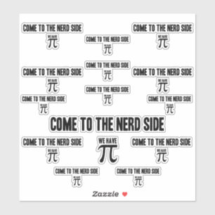 Kom till Nerd-sidan för Pi Typography Stil Klistermärken
