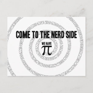 Kom till Nerd-sidan för Pi Typography Stil Vykort