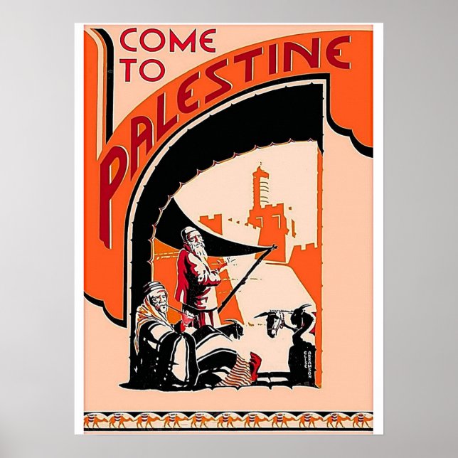 KOM TILL PALESTINE POSTER (Framsidan)