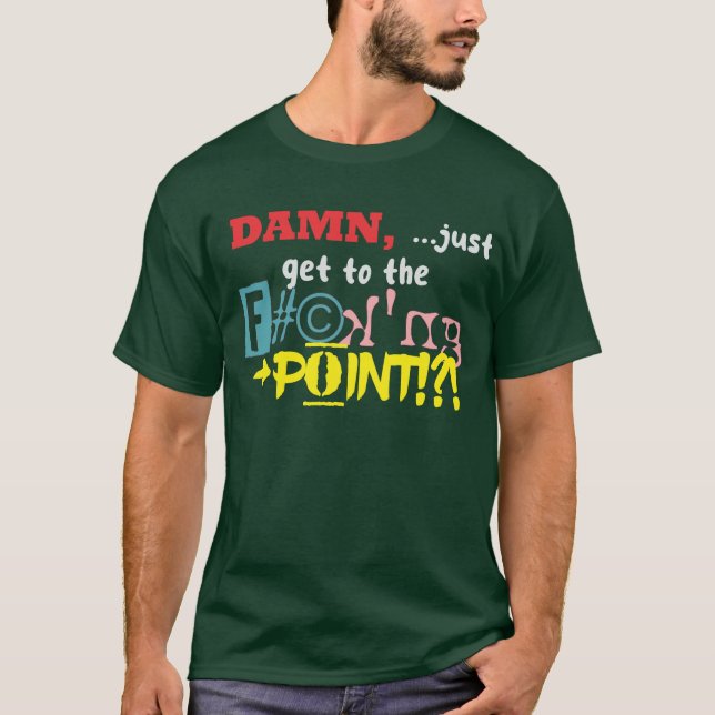 KOM till PUNKTEN Mörka T-Shirts (Framsida)