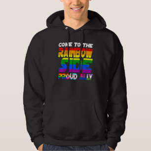 Kom Till Regnbågsidan Stolt Allierad Pride Lgbt Le Hoodie