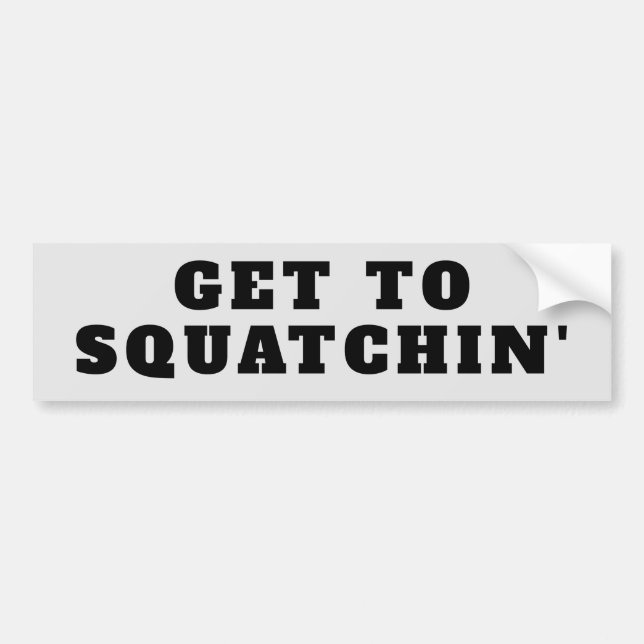 Kom till Sasquatch-jakt Bildekal (Framsidan)
