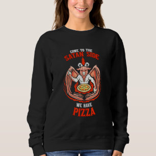 Kom till Satansidan vi har Pizza Baphomet Sata T Shirt