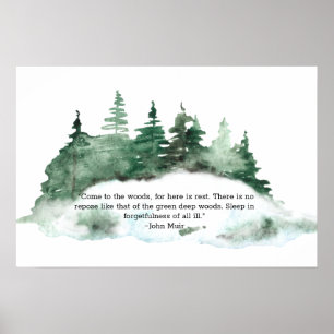 Kom till skogen för trävarucitat poster