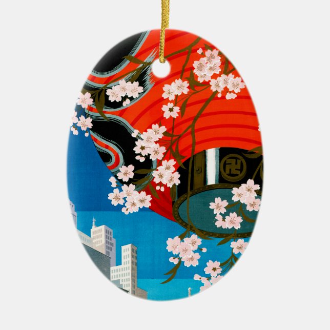Kom till Tokyo Julgransprydnad Keramik (Framsidan)