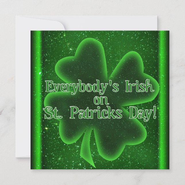 Kom till vår St patrick's day. Inbjudningar (Framsida)