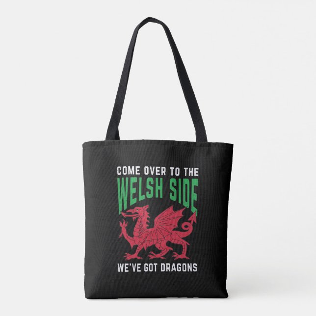 Kom till Welsh Side Vi har Har Dragons Tygkasse (Baksida)