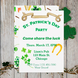 Kom Tur St. Patrick-Day Party Inbjudningar