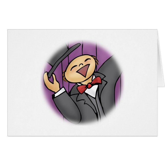 Kom ut och Sjunga! (Nej ord) Hälsningskort (Framsidan Horizontal)