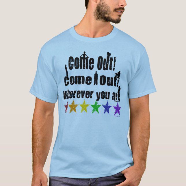 Kom ut Stars Tee Shirt (Framsida)