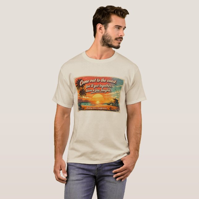 Kom ut till kusten Herr T-Shirt (Hel framsida)
