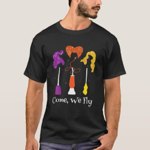 Kom vi flyger på tre femåringar Halloween T Shirt